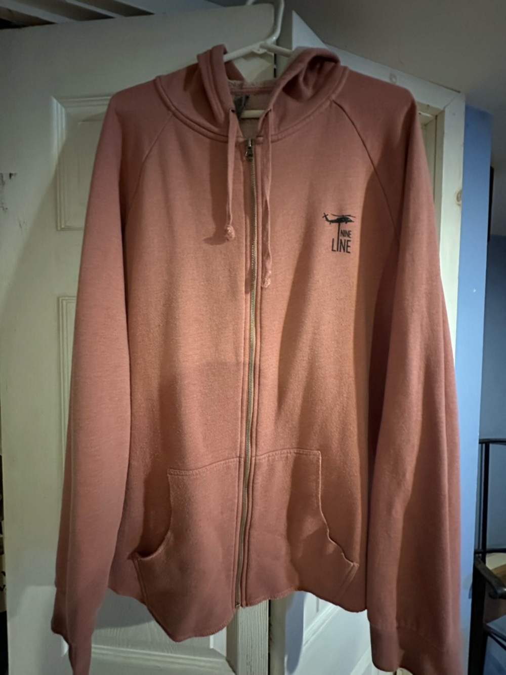 Nine Line Dusty Rose Zip-Up Hoodie